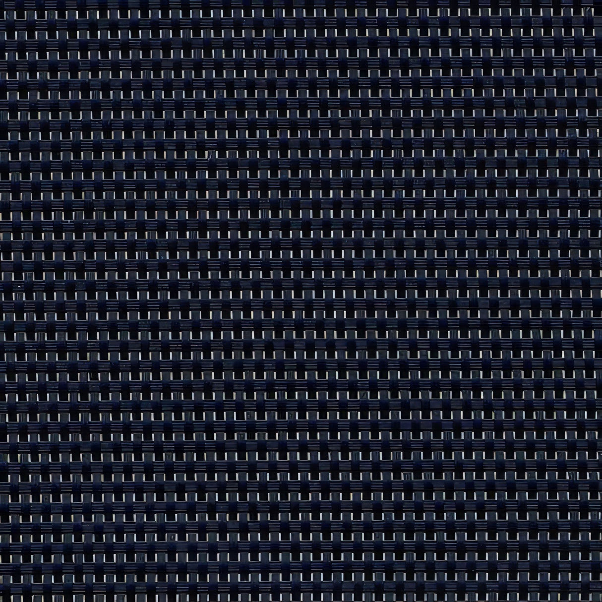Sample of Phifertex Matte Navy Caneweave LMN 54 - inch Wicker Weave Collection Sling Upholstery Fabric - SewKnot