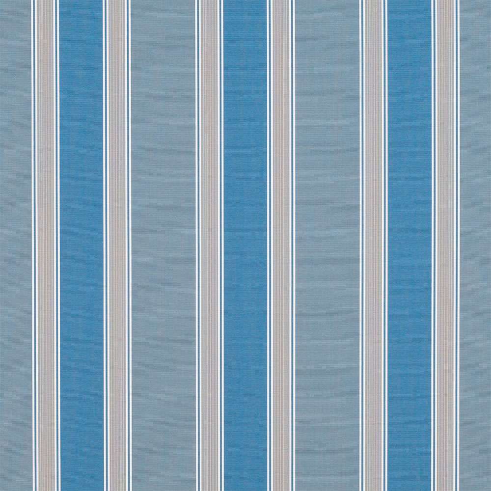 Sample of Sunbrella Baycrest Sky 4992 - 0000 46 - Inch Stripes Awning / Shade Fabric - SewKnot