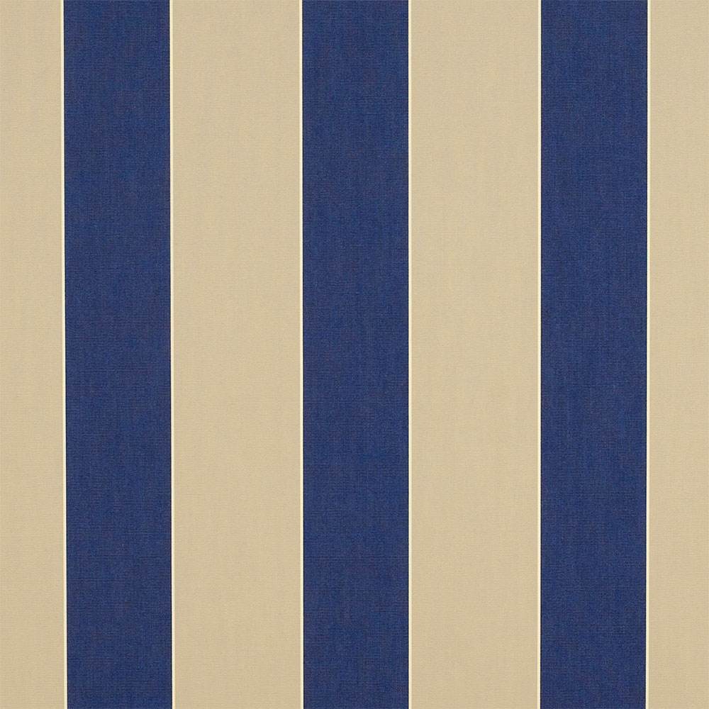 Sample of Sunbrella Canvas Block Stripe Mediterranean 4921 - 0000 46 - Inch Stripes Mayfield Collection Awning / Shade Fabric - SewKnot
