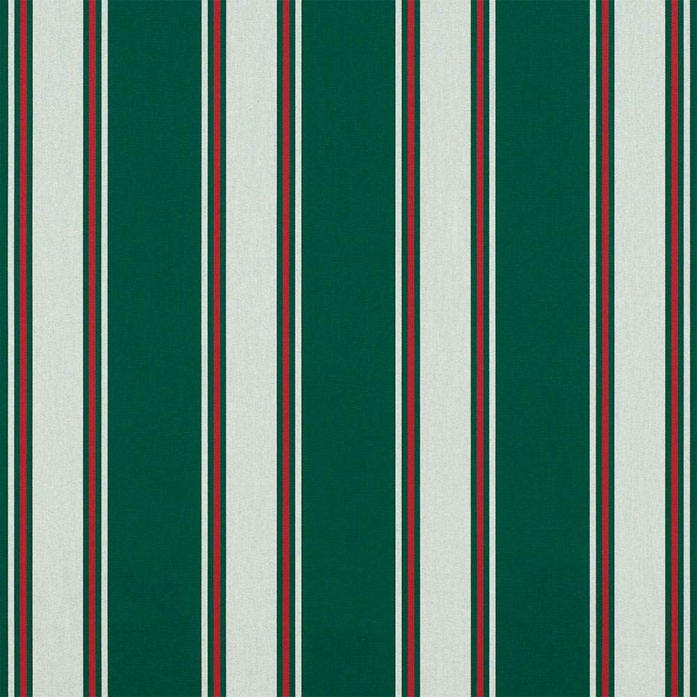 Sample of Sunbrella Forest Green Fancy 4790 - 0000 46 - Inch Stripes Awning / Shade Fabric - SewKnot
