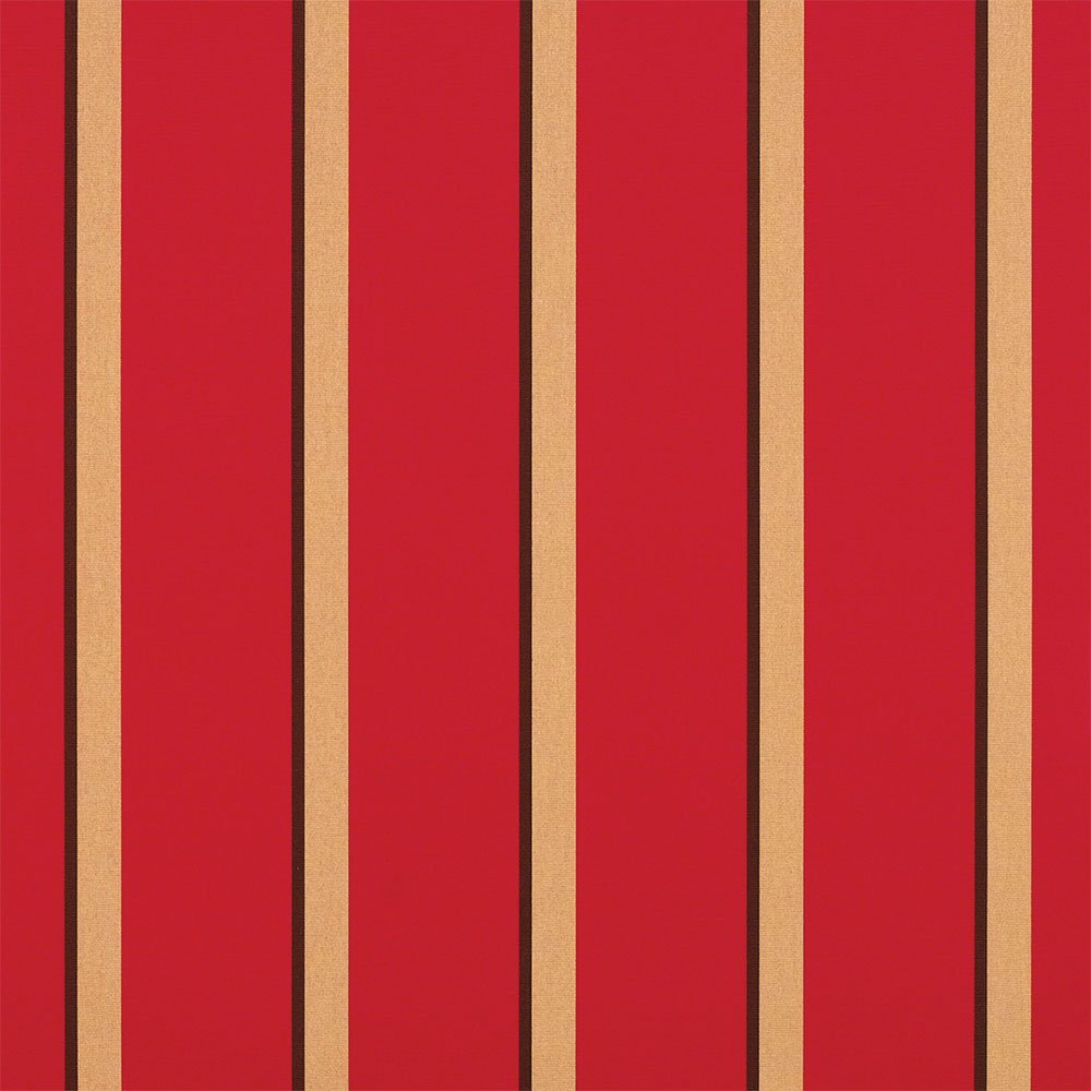 Sample of Sunbrella Manteo Cardinal 4991 - 0000 46 - Inch Stripes Mayfield Collection Awning / Shade Fabric - SewKnot
