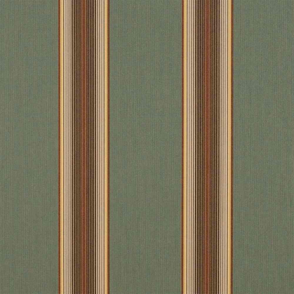 Sample of Sunbrella Vintage Bar Stripe Forest 4949 - 0000 46 - Inch Stripes Awning / Shade Fabric - SewKnot