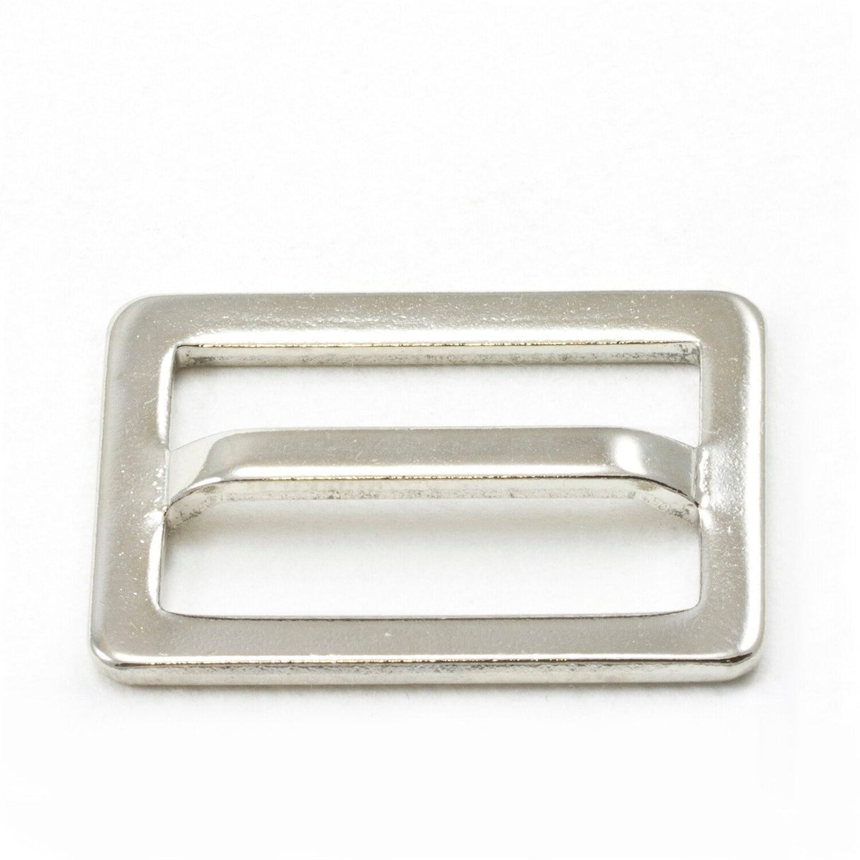 Adjuster Buckle 1 Inch Nickel - Plated Brass Single Bar #100 - SewKnot