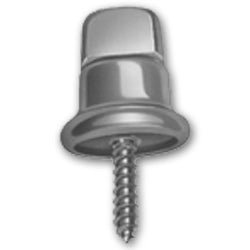 Common Sense Turn Button Double Height Screw Stud 91 - XB - 783257 - 1A Nickel - Plated Brass 5/8 inch 100 pack - SewKnot