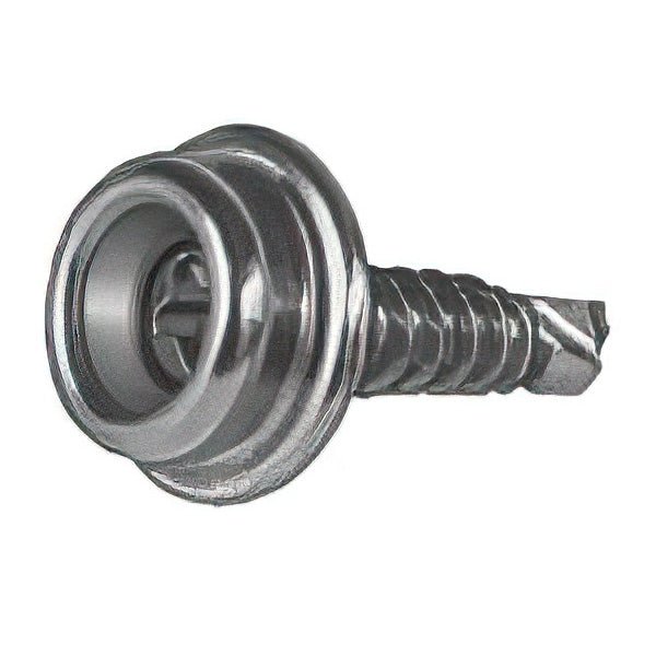 DOT Durable Screw Stud 93 - X8 - 103015 - 1A Nickel - Plated Brass / Stainless Steel Teks Screw 7/16 inch 100 pack - SewKnot