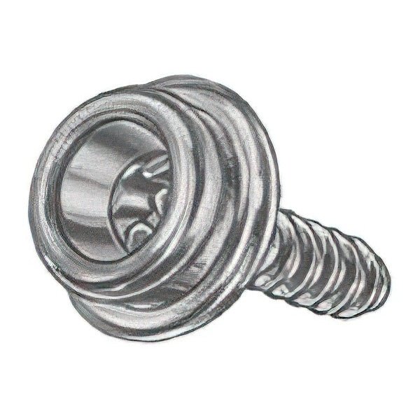 DOT Durable Screw Stud 93 - X8 - 103937 - 1A Nickel - Plated Brass / Stainless Steel Screw 5/8 inch 100 pack - SewKnot