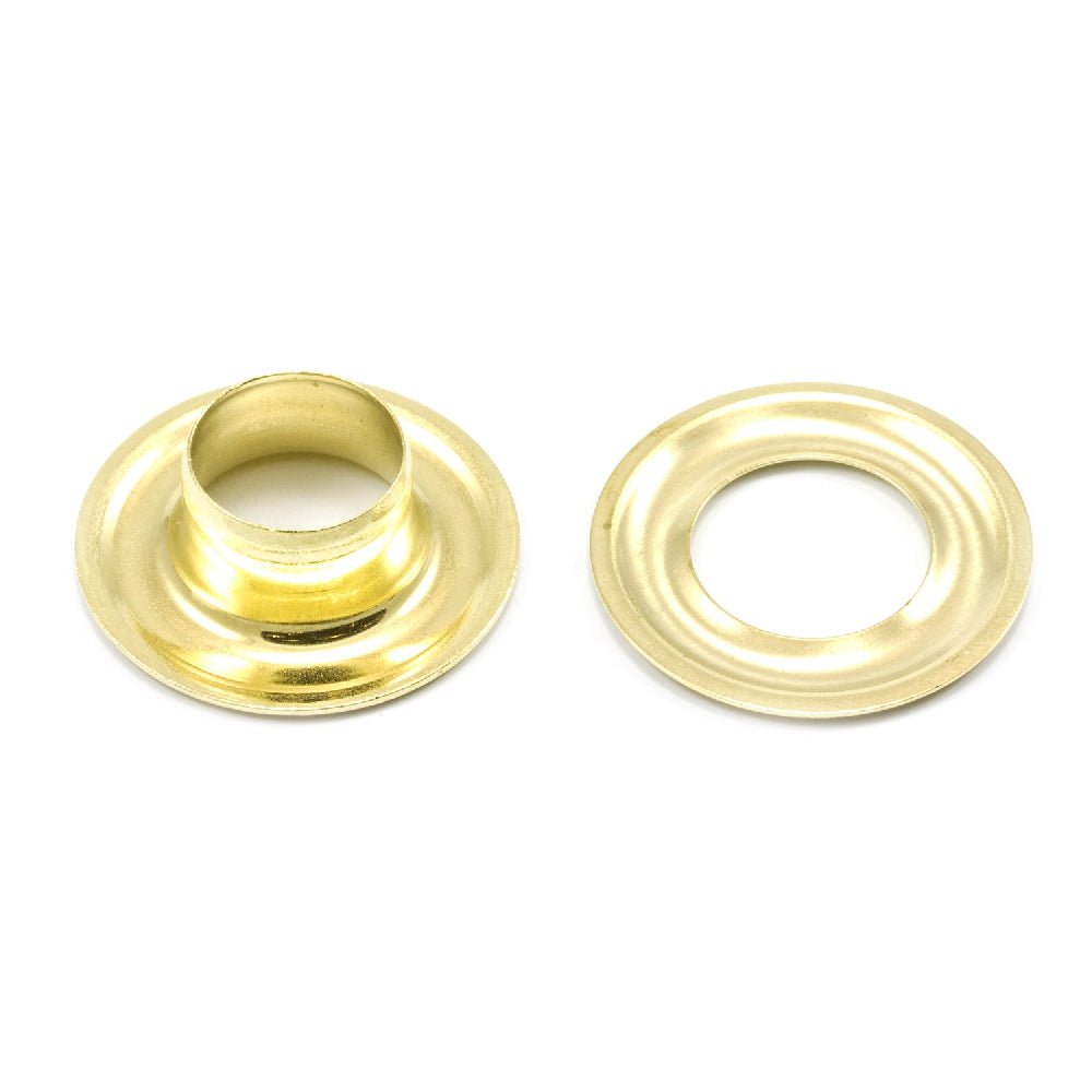 DOT Grommet with Plain Washer #2J (20 - 007J250001TXG) Brass 3/8 inch 1 - gross - SewKnot