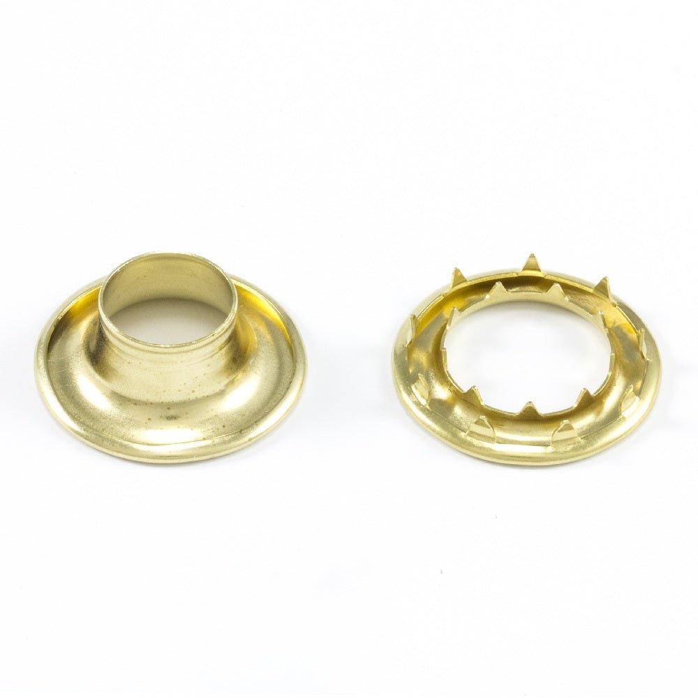 DOT Rolled Rim Grommet with Spur Washer #5 (20 - M07R550001TXG) Brass 5/8 inch 1 - gross - SewKnot