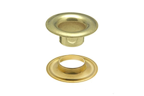 DOT Sheet Metal Grommet with Neck Washer #00 (20 - 007N0050001XG) Brass 3/16 inch 1 - gross - SewKnot