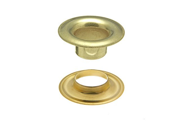 DOT Sheet Metal Grommet with Neck Washer #00 (20 - 007N0050001XG) Brass 3/16 inch 1 - gross - SewKnot