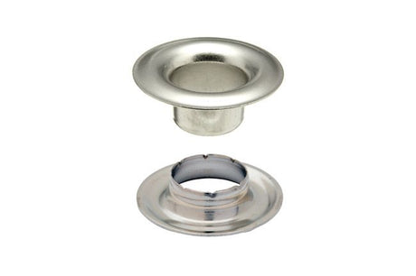 DOT Sheet Metal Grommet with Neck Washer #00 (20 - 007N0051831XG) Nickel - Plated Brass 3/16 inch 1 - gross - SewKnot