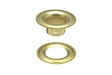 DOT Sheet Metal Grommet with Plain Washer #0 (20 - 0070050001XG) Brass 1/4 inch 1 - gross - SewKnot