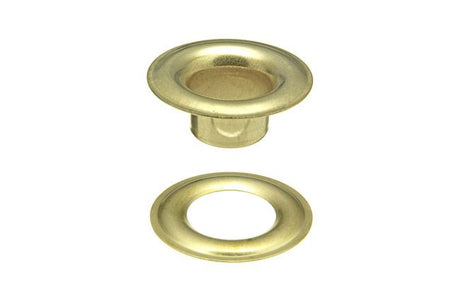 DOT Sheet Metal Grommet with Plain Washer #0 (20 - 0070050001XG) Brass 1/4 inch 1 - gross - SewKnot