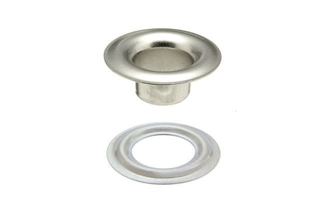 DOT Sheet Metal Grommet with Plain Washer #0 (20 - 0070051831XG) Nickel - Plated Brass 1/4 inch 1 - gross - SewKnot