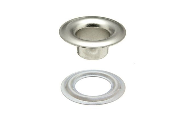 DOT Sheet Metal Grommet with Plain Washer #1 Nickel - Plated Brass 9/32 inch 1 - gross - SewKnot