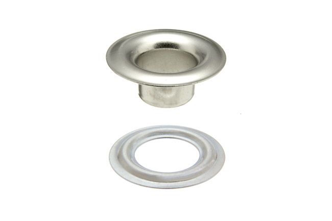 DOT Sheet Metal Grommet with Plain Washer #2 (20 - 0070251831XG) Nickel - Plated Brass 3/8 inch 1 - gross - SewKnot