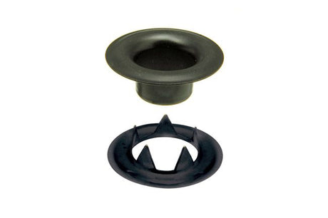 DOT Sheet Metal Grommet with Tooth Washer #2 (20 - 007T201611XG) Government Black Brass 3/8 inch 1 - gross - SewKnot