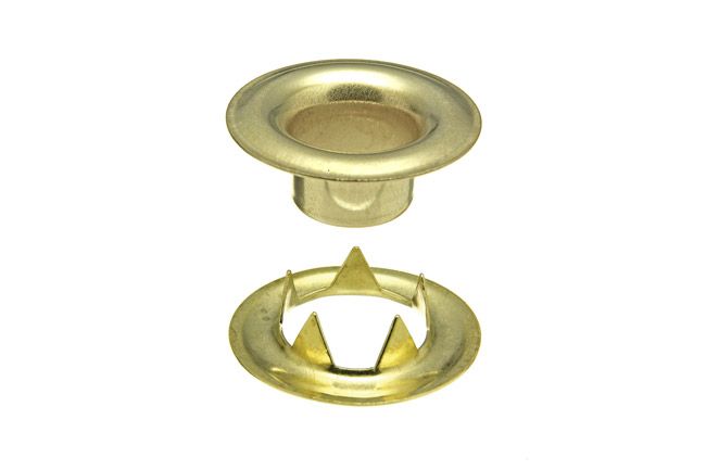 DOT Sheet Metal Grommet with Tooth Washer #2 (20 - 007T250001XG) Brass 3/8 inch 1 - gross - SewKnot