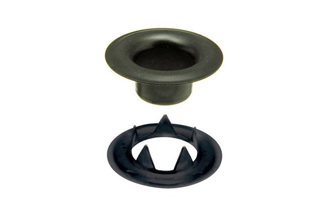 DOT Sheet Metal Grommet with Tooth Washer #4 (20 - 007T401611XG) Government Black Brass 1/2 inch 1 - gross - SewKnot