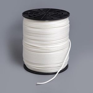 Neobraid Polyester Cord #4 - 1/2 - 9/64 inch x 1000 feet White - SewKnot