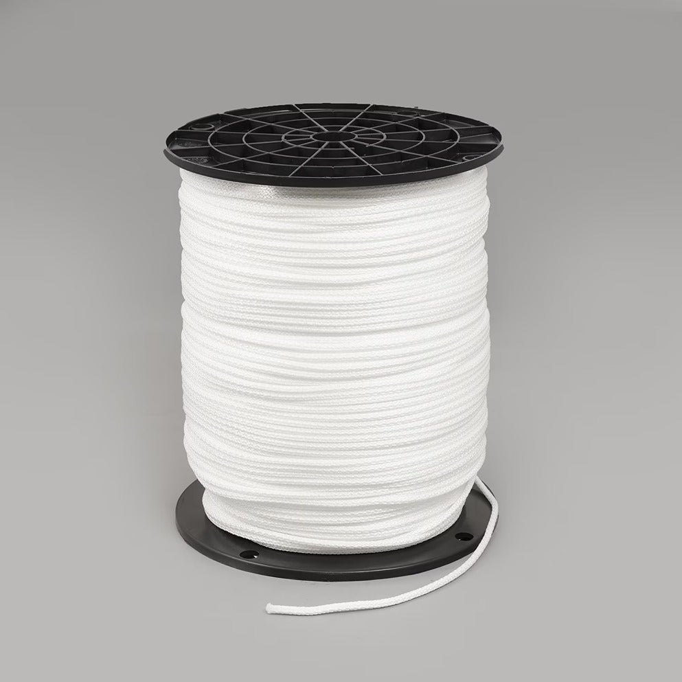 Neobraid Polyester Cord #4 - 1/8 inch x 1000 feet White - SewKnot