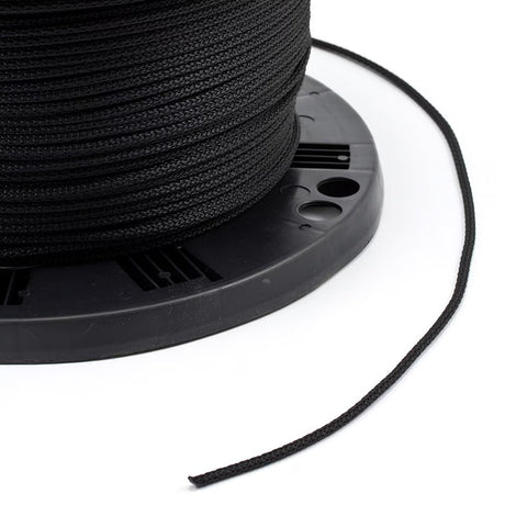 Neobraid Polyester Cord #5 - 5/32 inch x 1000 feet Black - SewKnot