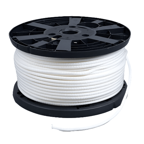 Neobraid Polyester Cord #8 - 1/4 inch x 500 feet White - SewKnot