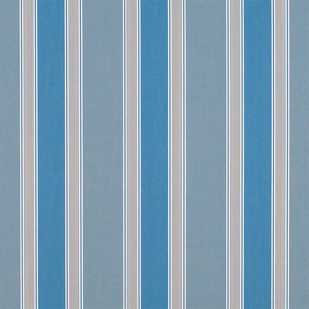 Sample of Sunbrella Baycrest Sky 4992 - 0000 46 - Inch Stripes Awning / Shade Fabric - SewKnot