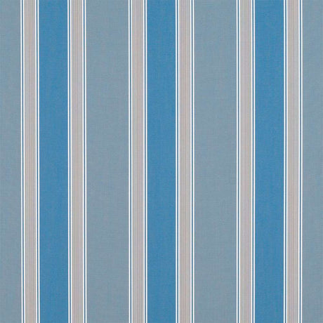 Sample of Sunbrella Baycrest Sky 4992 - 0000 46 - Inch Stripes Awning / Shade Fabric - SewKnot