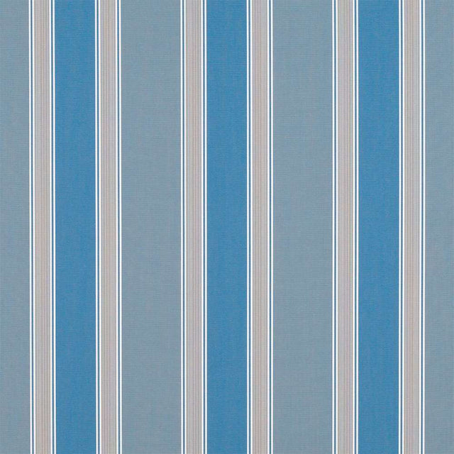 Sample of Sunbrella Baycrest Sky 4992 - 0000 46 - Inch Stripes Awning / Shade Fabric - SewKnot