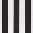 Sample of Sunbrella Beaufort Black / White 6 Bar 5704 - 0000 46 - Inch Stripes Awning / Shade Fabric - SewKnot