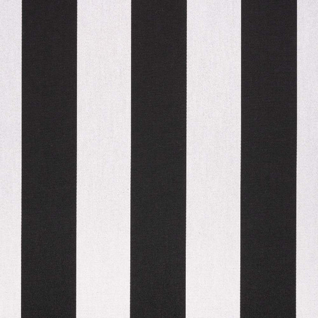 Sample of Sunbrella Beaufort Black / White 6 Bar 5704 - 0000 46 - Inch Stripes Awning / Shade Fabric - SewKnot