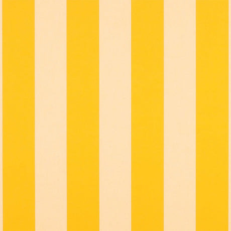 Sample of Sunbrella Beaufort Yellow / White 6 Bar 5702 - 0000 46 - Inch Stripes Awning / Shade Fabric - SewKnot