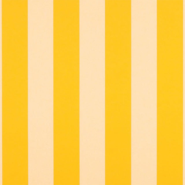 Sample of Sunbrella Beaufort Yellow / White 6 Bar 5702 - 0000 46 - Inch Stripes Awning / Shade Fabric - SewKnot