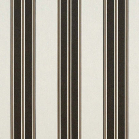 Sample of Sunbrella Black / Taupe Fancy 4946 - 0000 46 - Inch Stripes Awning / Shade Fabric - SewKnot