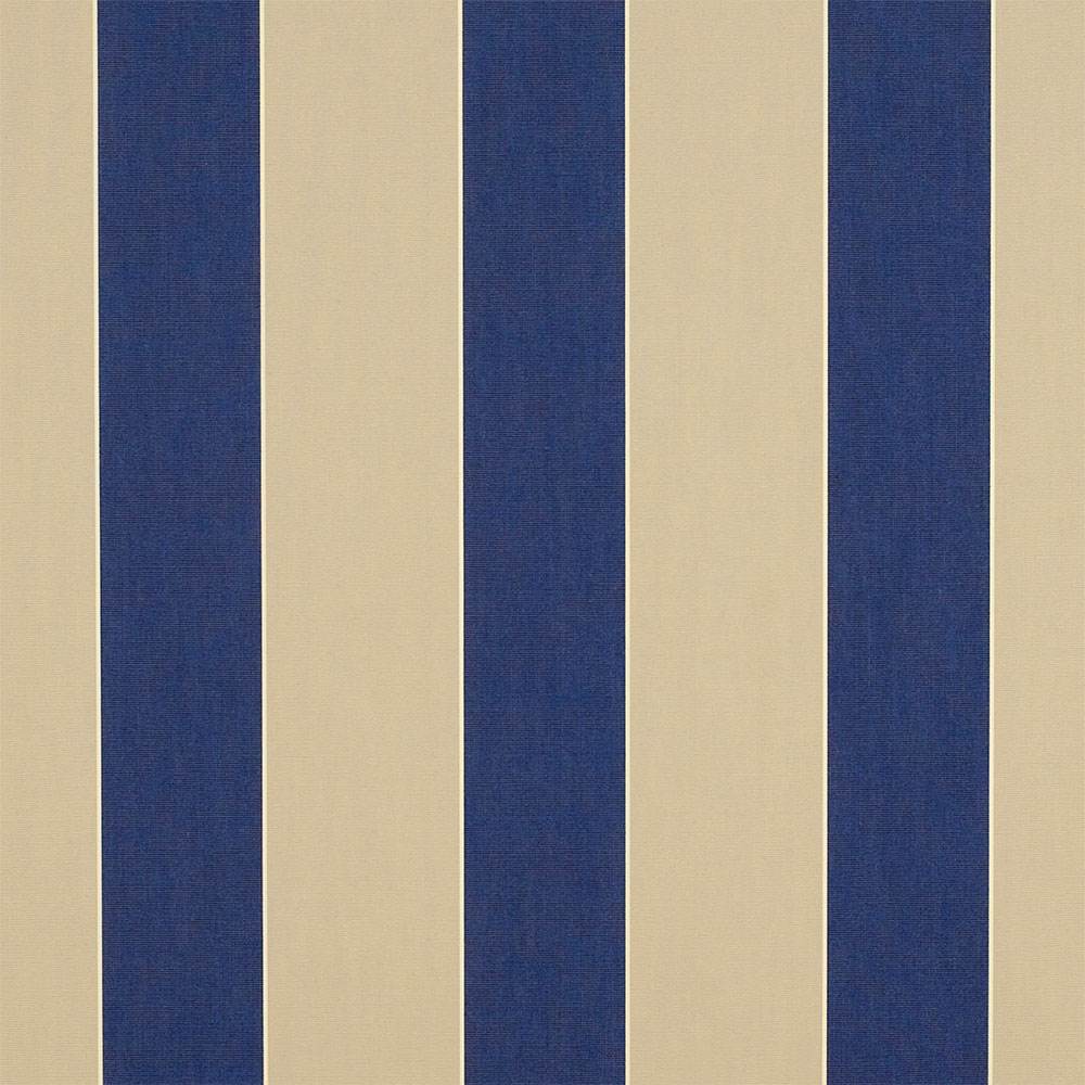 Sample of Sunbrella Canvas Block Stripe Mediterranean 4921 - 0000 46 - Inch Stripes Mayfield Collection Awning / Shade Fabric - SewKnot