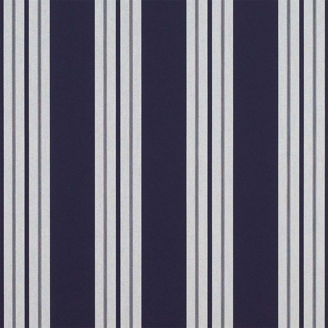 Sample of Sunbrella Captain Navy Natural Classic 4902 - 0000 46 - Inch Stripes Awning / Shade Fabric - SewKnot