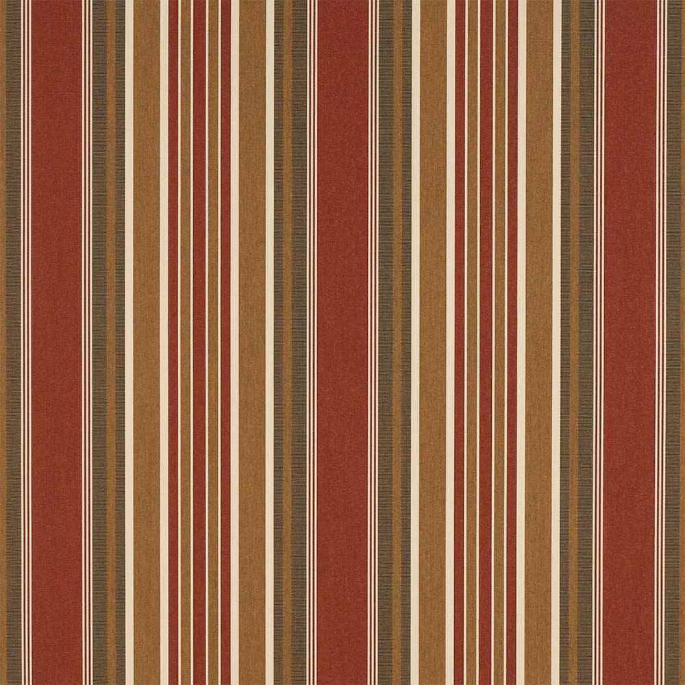 Sample of Sunbrella Eastland Redwood 4813 - 0000 46 - Inch Stripes Awning / Shade Fabric - SewKnot