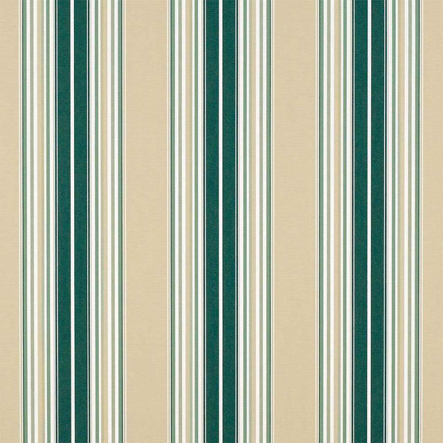 Sample of Sunbrella Forest / Beige / Natural / Sage Fancy 4932 - 0000 46 - Inch Stripes Awning / Shade Fabric - SewKnot