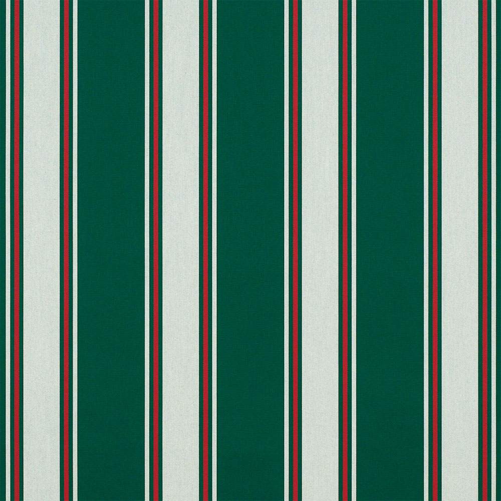 Sample of Sunbrella Forest Green Fancy 4790 - 0000 46 - Inch Stripes Awning / Shade Fabric - SewKnot