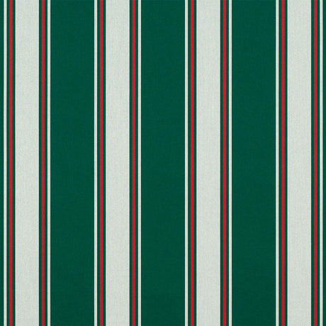 Sample of Sunbrella Forest Green Fancy 4790 - 0000 46 - Inch Stripes Awning / Shade Fabric - SewKnot