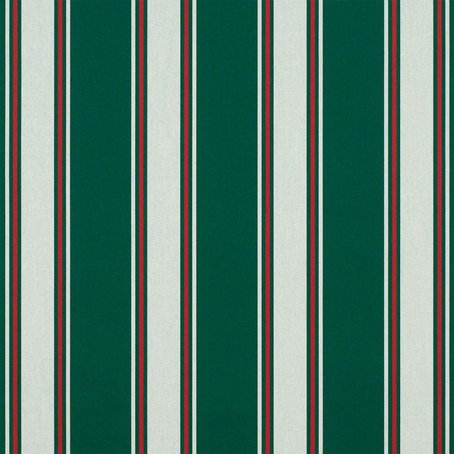 Sample of Sunbrella Forest Green Fancy 4790 - 0000 46 - Inch Stripes Awning / Shade Fabric - SewKnot