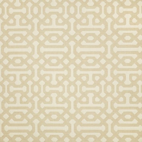 Sample of Sunbrella Fretwork Flax 45991 - 0001 Upholstery Fabric - SewKnot