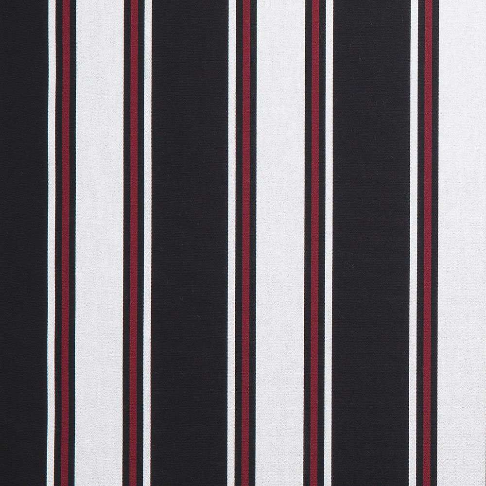 Sample of Sunbrella Hatteras Raven 4989 - 0000 46 - Inch Stripes Awning / Shade Fabric - SewKnot