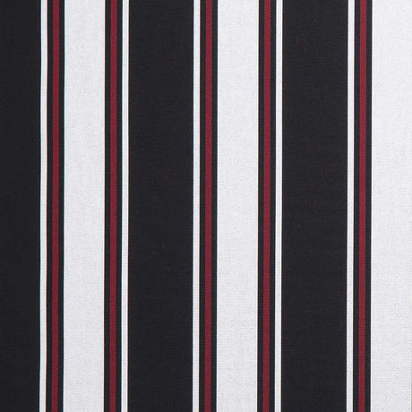 Sample of Sunbrella Hatteras Raven 4989 - 0000 46 - Inch Stripes Awning / Shade Fabric - SewKnot