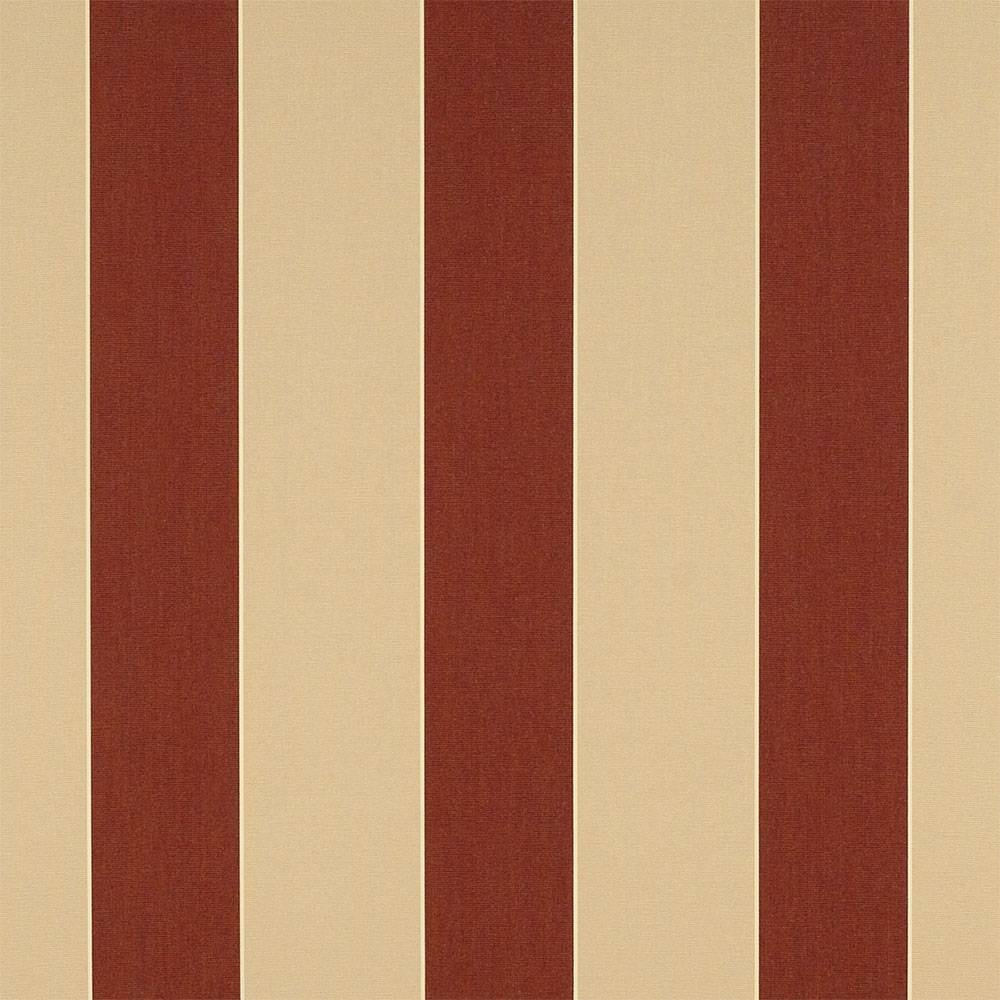 Sample of Sunbrella Havelock Brick 4985 - 0000 46 - Inch Stripes Awning / Shade Fabric - SewKnot