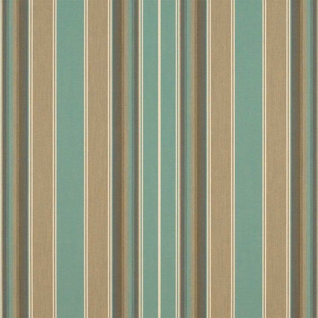 Sample of Sunbrella Kiawah Spa 4868 - 0000 46 - Inch Stripes Awning / Shade Fabric - SewKnot