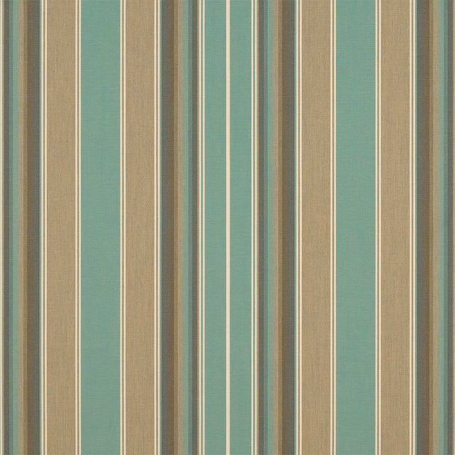 Sample of Sunbrella Kiawah Spa 4868 - 0000 46 - Inch Stripes Awning / Shade Fabric - SewKnot