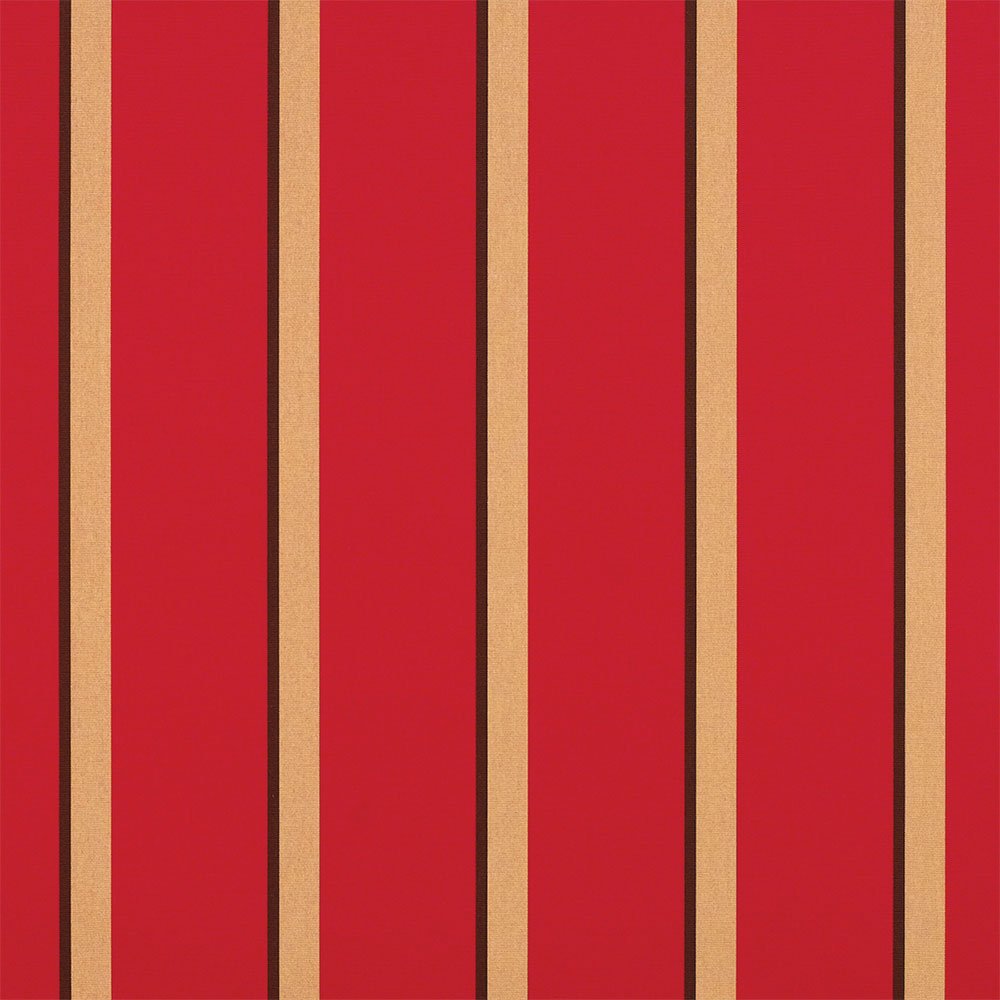 Sample of Sunbrella Manteo Cardinal 4991 - 0000 46 - Inch Stripes Mayfield Collection Awning / Shade Fabric - SewKnot