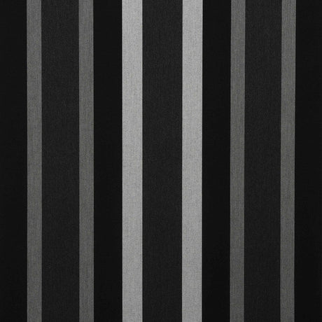 Sample of Sunbrella Marco Black 4703 - 0000 46 - Inch Stripes Awning / Shade Fabric - SewKnot